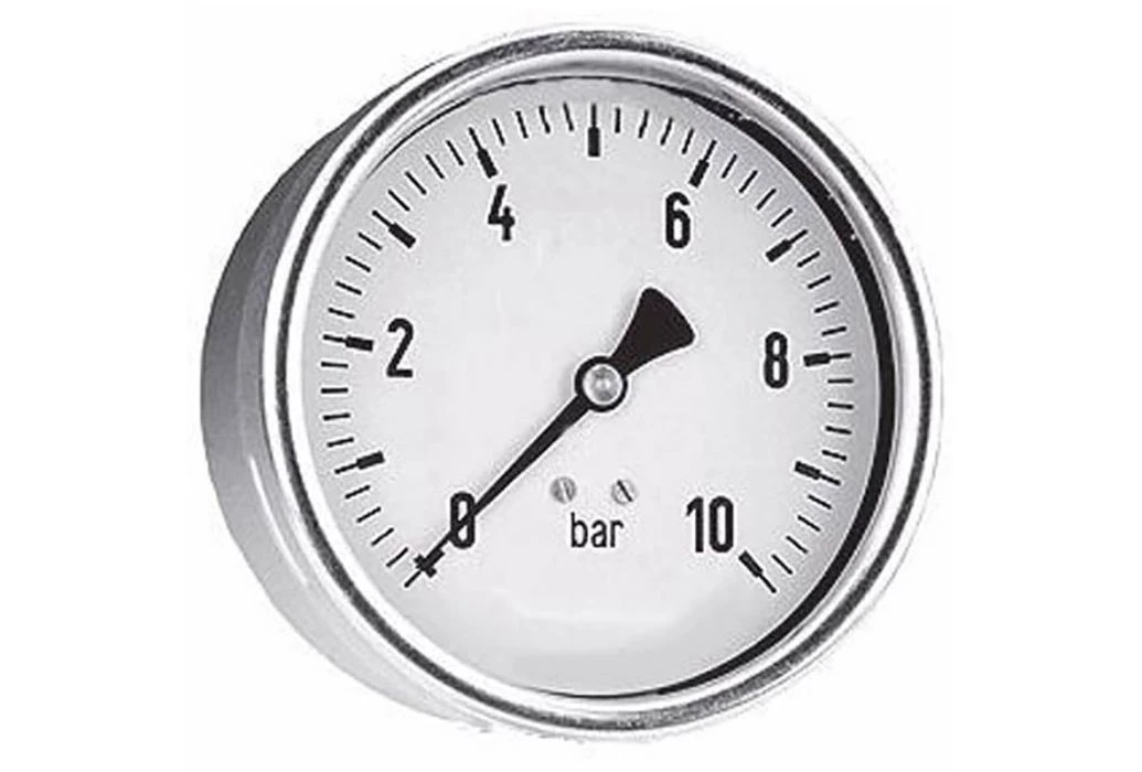 Splash-X Manometer Stalen Kast 50 Mm Achteraansluiting 1/4"