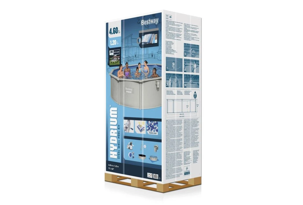 Bestway Hydrium Metalen Zwembad | Ø 460 X 120 Cm - Afbeelding 9