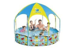 Bestway Steel Pro Zwembad Met Zonnescherm | Ø 244 X 51 Cm