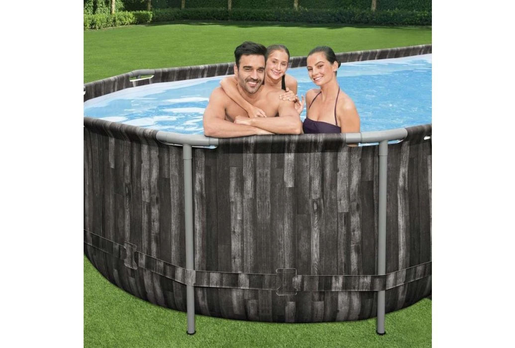 Bestway Power Steel Wood Zwembad | 610 X 366 X 122 Cm - Afbeelding 3