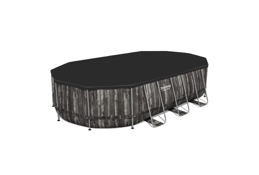 Bestway Power Steel Wood Zwembad | 610 X 366 X 122 Cm - Afbeelding 4