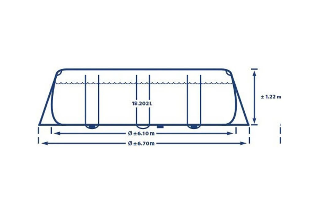 Intex Prism Frame Zwembad | 610 X 305 X 122cm Complete Set - Afbeelding 4