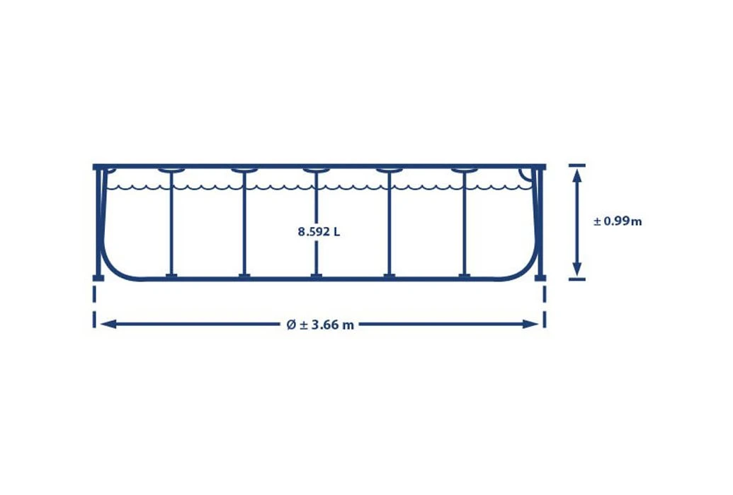 Intex Prism Frame Zwembad | 366 X 99cm Met Pomp En Trap - Afbeelding 2