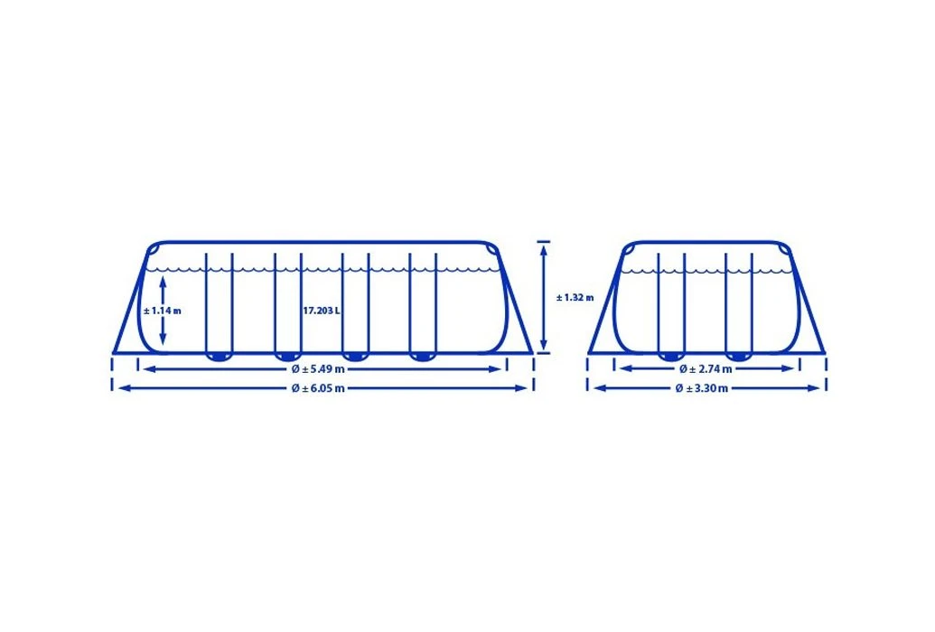 Intex Ultra XTR Frame Zwembad | 549 X 274 X 132cm - Afbeelding 2