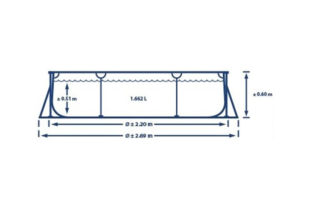 Intex Zwembad Metal Frame | 220 X 150 X 60cm - Afbeelding 3