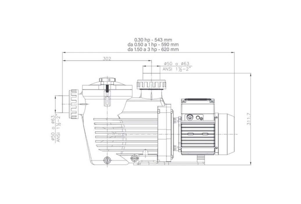 Kripsol KS Evo 100 Zwembadpomp | 15 M³/uur - Afbeelding 3