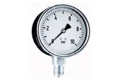 Splash-X Manometer Ø63mm RVS 1/4" Onderaansluiting Bereik 0-1 Bar